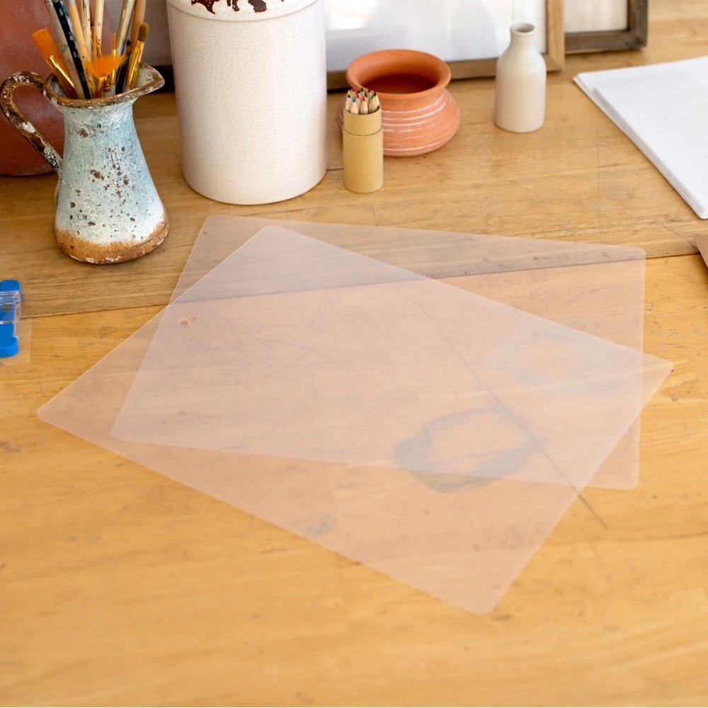 9” Transparent Cutting Mat Clear Plastic Chopping Board